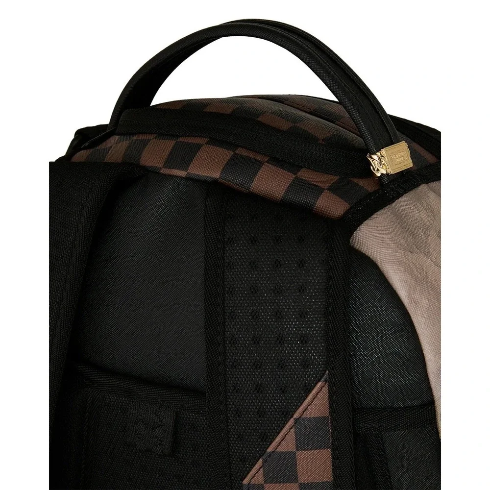 Sprayground Marvel Deadpool Special Edition Backpack Brown Checkered Designer